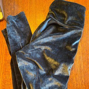 Velvet blue leggings